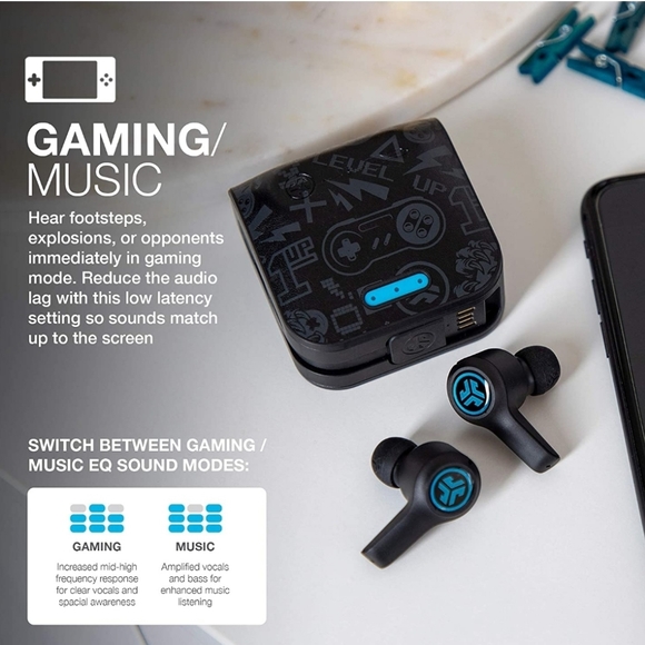 JLab JBuds Air Play Gaming True Wireless Earbuds | 30+ Total Hours of Bluetooth - Picture 6 of 10